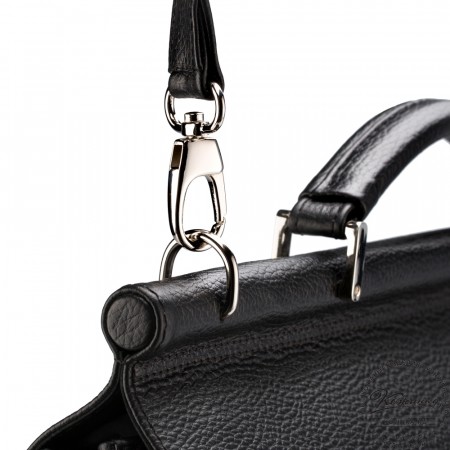 Кожаный портфель "Руби" (чёрный)